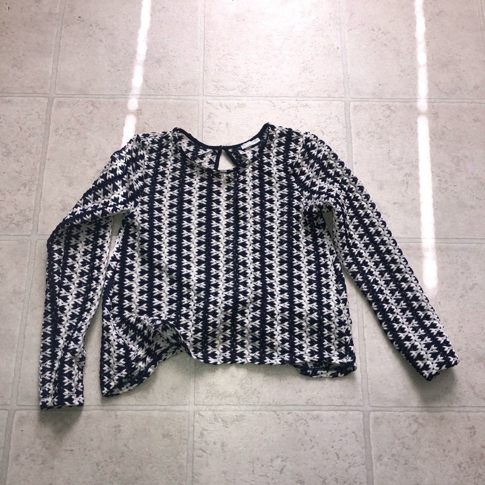 Zara Open Back Knit Detail top